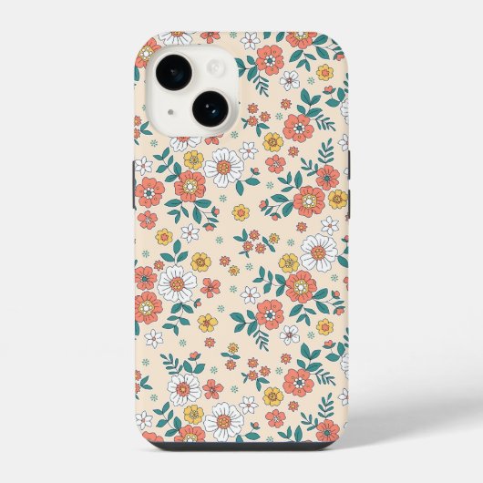サンゴの花園パターン iPhoneケース (裏面)