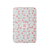 サンゴの花柄 オーダーメイド 小さめ バスマット (正面縦)