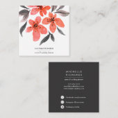 サンゴの花 |プロフェッショナルソーシャルメディアのアイコン スクエア名刺 (正面/裏面)