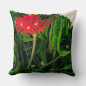 サンゴの葉植物の花 クッション (正面)