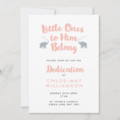 サンゴの象のキリスト教献堂招待状 招待状 (正面)