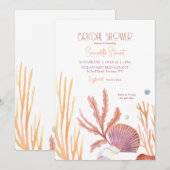 サンゴの貝殻の招待状 招待状 (正面/裏面)