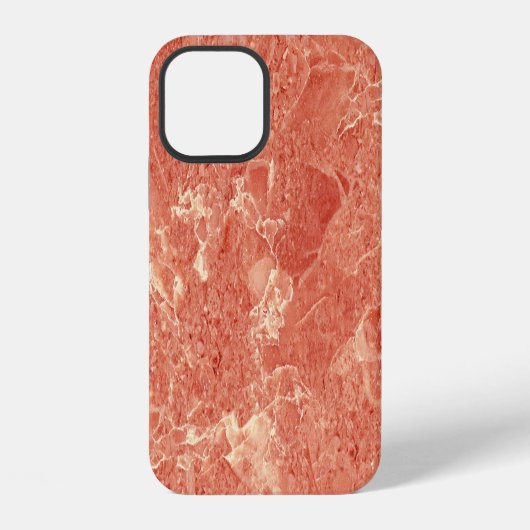 サンゴの赤い大理石のテクスチャー iPhoneケース (裏面)