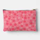 サンゴの赤い色調でレトロ60年代の水玉模様 アクセサリーポーチ (裏面)