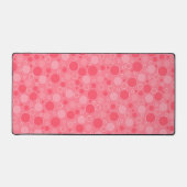サンゴの赤い色調でレトロ60年代の水玉模様 デスクマット (正面)