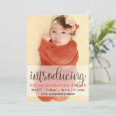 サンゴの赤ちゃん少女の写真を紹介する脚本 案内状 (スタンド正面)