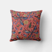 サンゴの赤にドードルバグ クッション (裏面)