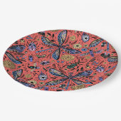 サンゴの赤にドードルバグ ペーパープレート (アングル)