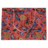 サンゴの赤にドードルバグ ラージペーパーバッグ (正面)