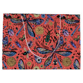 サンゴの赤にドードルバグ ラージペーパーバッグ (裏面)