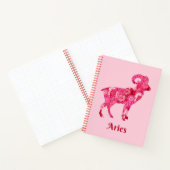 サンゴの赤の帯の干支 ノートブック (内部)