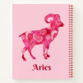 サンゴの赤の帯の干支 ノートブック (裏面)