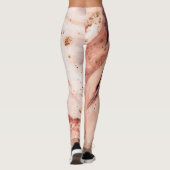 サンゴの金ゴールドの驚異：自然のパターン レギンス (裏面)