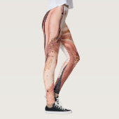 サンゴの金ゴールドの驚異：自然のパターン レギンス (右)