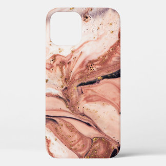 サンゴの金ゴールドの驚異：自然のパターン iPhone 12ケース