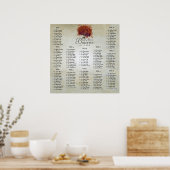 サンゴの魅惑された森の座席表12表 ポスター (キッチン)