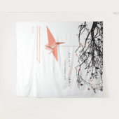 サンゴぶら下がった紙ク結婚レーンの写真の背景 タペストリー (正面(横))