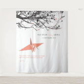 サンゴぶら下がった紙ク結婚レーンの写真の背景 タペストリー (正面)