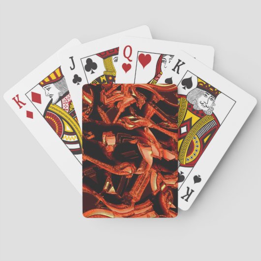 サンゴまたは暗いサケを破壊し、黒い背景 トランプ (裏面)