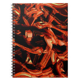 サンゴまたは暗いサケを破壊し、黒い背景 ノートブック