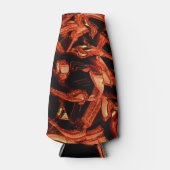 サンゴまたは暗いサケを破壊し、黒い背景 ボトルクーラー (正面)