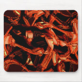 サンゴまたは暗いサケを破壊し、黒い背景 マウスパッド (正面)