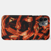 サンゴまたは暗いサケを破壊し、黒い背景 Case-Mate iPhoneケース (裏面(横))