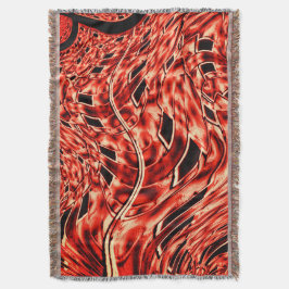 サンゴまたは茶色に映った曲がった正方形 スローブランケット