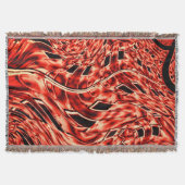 サンゴまたは茶色に映った曲がった正方形 スローブランケット (正面)