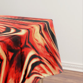 サンゴまたは茶色に映った曲がった正方形 テーブルクロス