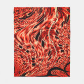 サンゴまたは茶色に映った曲がった正方形 フリースブランケット (正面)