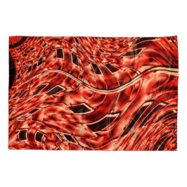 サンゴまたは茶色に映った曲がった正方形 枕カバー