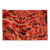 サンゴまたは茶色に映った曲がった正方形 枕カバー (裏面-右)