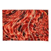 サンゴまたは茶色に映った曲がった正方形 枕カバー (正面左)