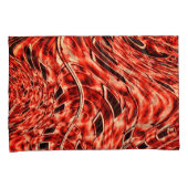 サンゴまたは茶色に映った曲がった正方形 枕カバー (正面右)