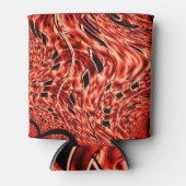 サンゴまたは茶色に映った曲がった正方形 缶クーラー (正面)