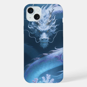サンゴを使った中国の水竜アートファンタジーデザイン iPhone 15 PLUSケース