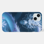 サンゴを使った中国の水竜アートファンタジーデザイン iPhoneケース (裏面横)