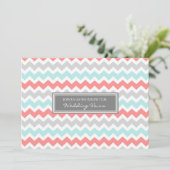 サンゴアクアシェブロン結婚の誓願更新招待状 招待状 (スタンド正面)