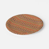 サンゴアステカスタイル南西部パターン ペーパープレート (アングル)