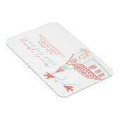 サンゴアンドミントチャペル結婚式の日付を保存 マグネット (右側)