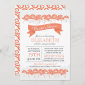 サンゴアンモダンブレラブライダルシャワー 招待状 (正面/裏面)