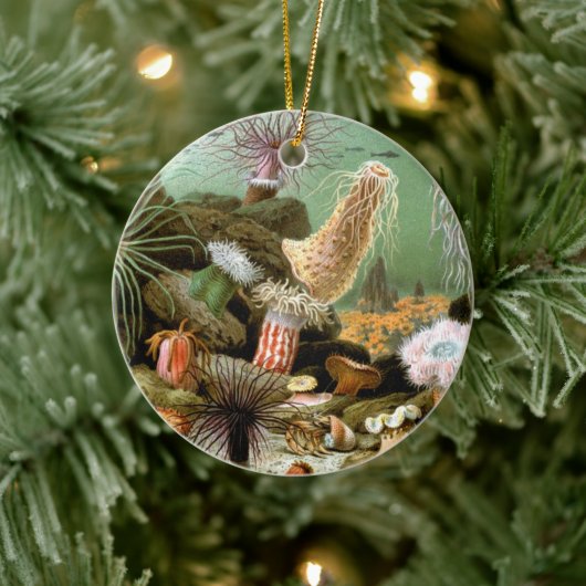 サンゴイソギンチャク、ビンテージ海洋生物海洋動物 セラミックオーナメント (ツリー)