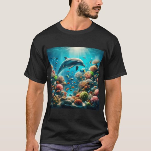 サンゴイルカ6 Tシャツ (正面)