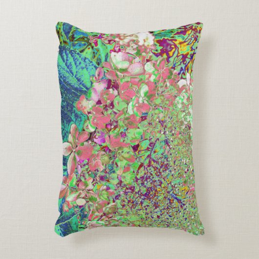 サンゴエレガントとチャートレイズライムライトアジサイ アクセントクッション (正面(垂直))