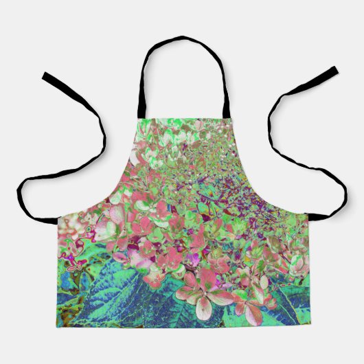 サンゴエレガントとチャートレイズライムライトアジサイ エプロン (正面)