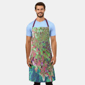 サンゴエレガントとチャートレイズライムライトアジサイ エプロン (着用した状態)