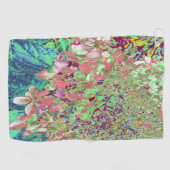 サンゴエレガントとチャートレイズライムライトアジサイ ゴルフタオル (横)