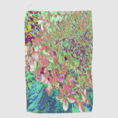 サンゴエレガントとチャートレイズライムライトアジサイ ゴルフタオル (正面)