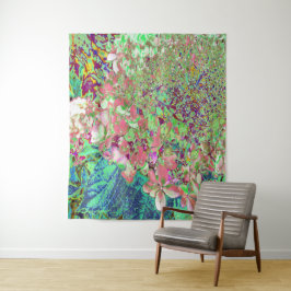 サンゴエレガントとチャートレイズライムライトアジサイ タペストリー